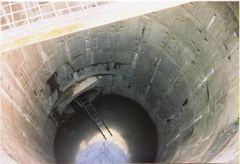 Looking down Town centre shaft